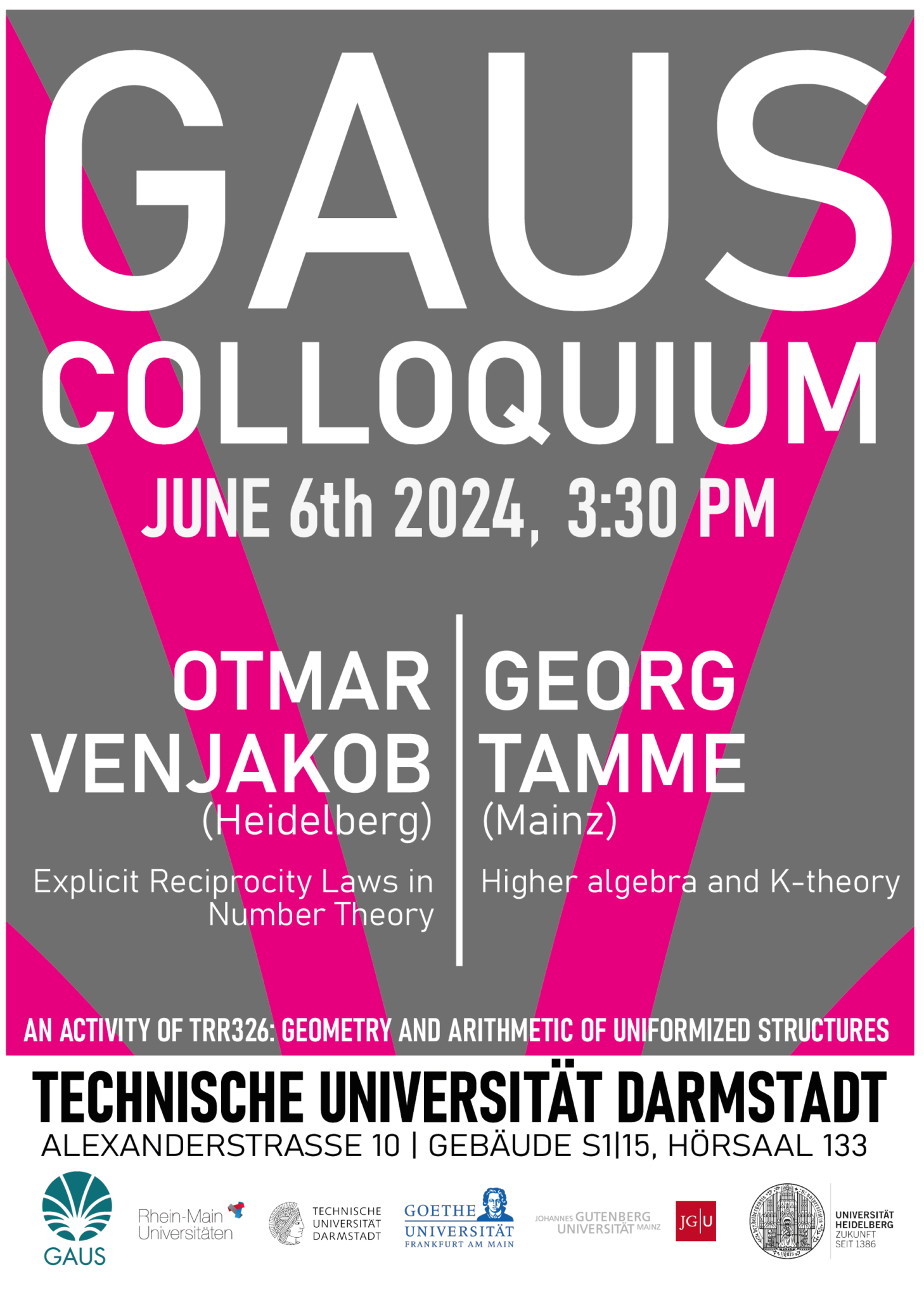 Perrin Riou Math CRC-Colloquium | CRC 326 – GAUS